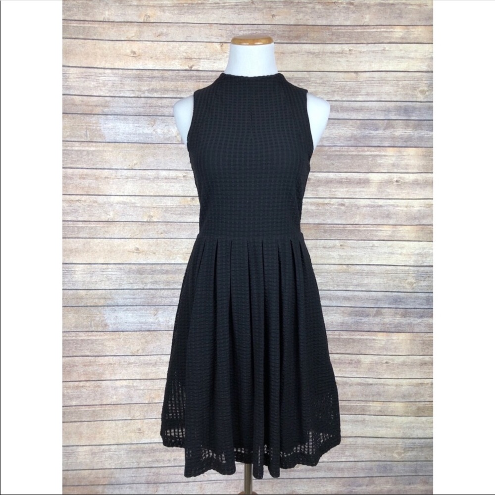 Deletta Anthropologie black retro 50s flare dress